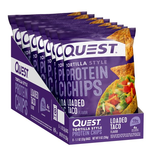 Tortilla Style Protein Chips - Loaded Taco (8 Bags)