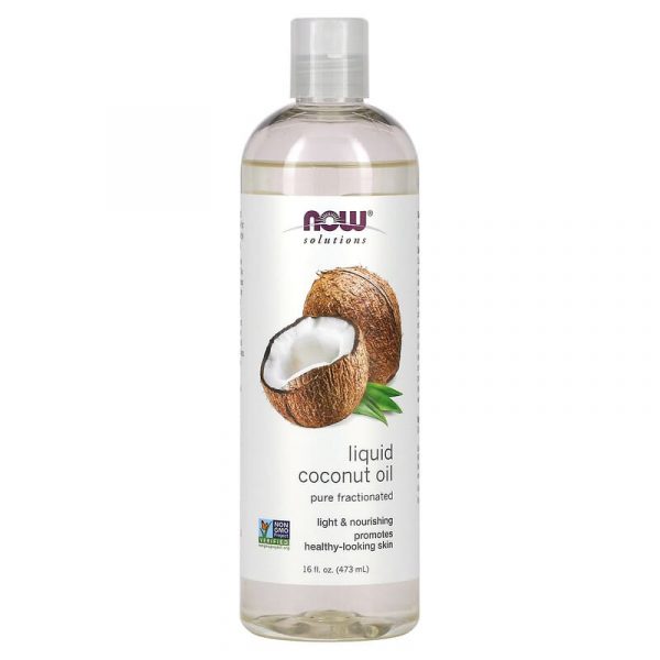 NOW Foods, Solutions, Liquid Coconut Oil, Pure Fractionated, 16 fl oz (473 ml)